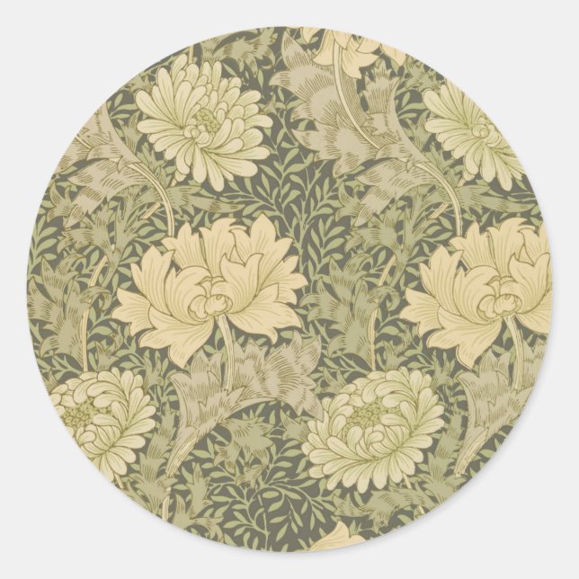 Adesivo Flor de Salvia Crisântemo William Morris (Frente)