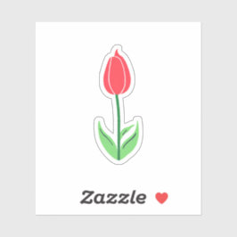 Adesivo Flor de Tulipa Vermelha