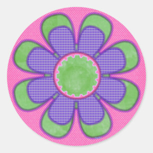 Adesivo Flor de Verificação Roxo