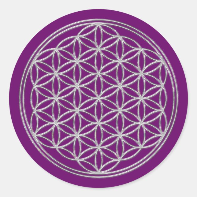 Adesivo Flor de Vida / Blume des Lebens - Cristal brilhant (Frente)