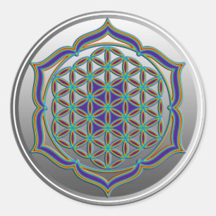 Adesivo Flor De Vida / Blume des Lebens - Lotus Contour