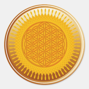 Adesivo Flor De Vida / Blume des Lebens - Marrom SUNNY