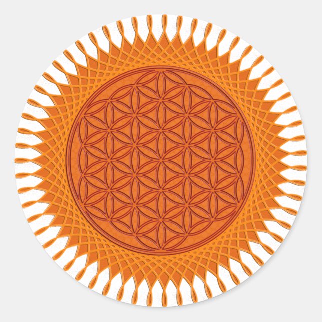 Adesivo Flor De Vida / design ensolarado (Frente)