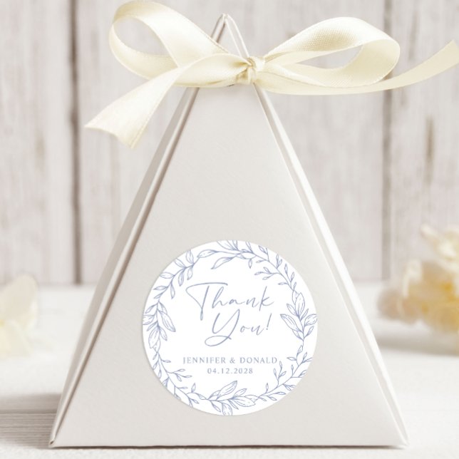 Adesivo Flor de Vinca Simples Obrigado Casamento (Criador carregado)