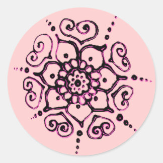 Adesivo Flor Do Amor (Henna) (Rosa)