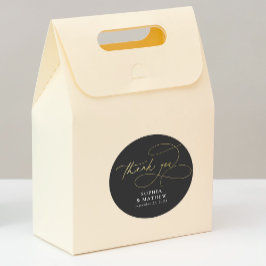 Adesivo Flor Dourada Moderna, Obrigado.