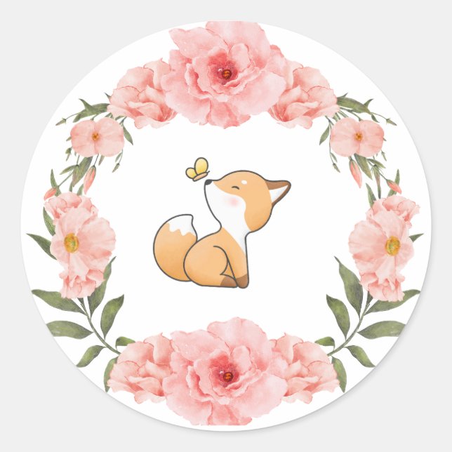 Adesivo Flor Fox Sticker (Frente)