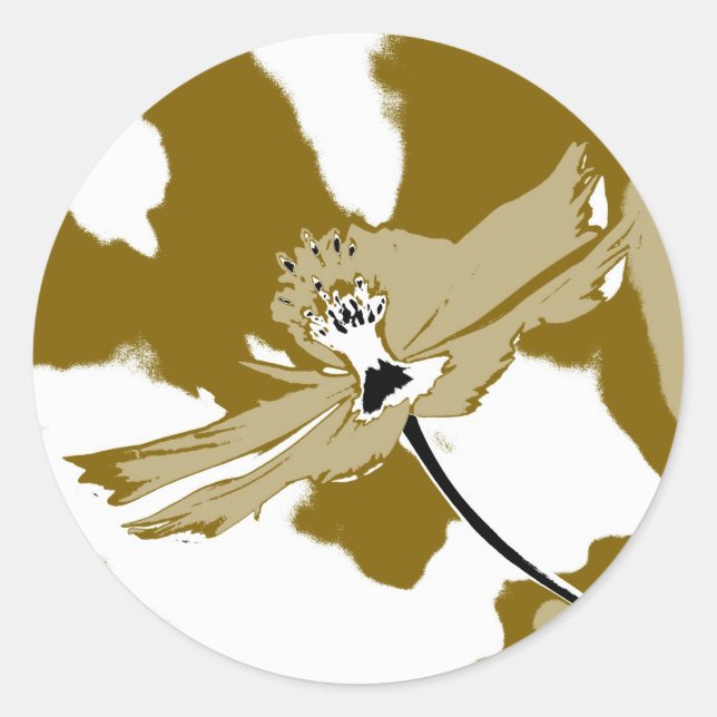Adesivo Flor isolada - Vinhetas de arte (Frente)