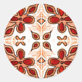 Adesivo Flor Laranja Inspirado em Português Azulejos