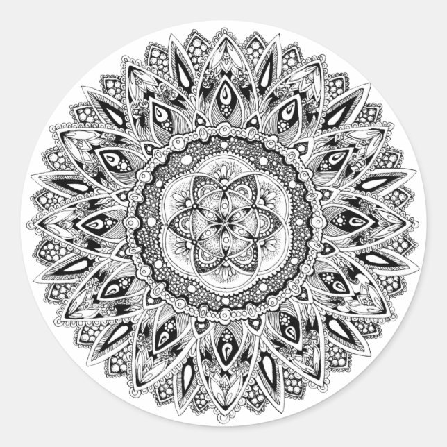 Adesivo Flor mandala com semente de vida (Frente)