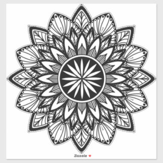 Adesivo Flor Mandala Sticker | Mandala Girassol