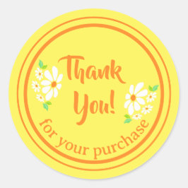 Adesivo Flor Para Pequenas Empresas Obrigado