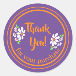 Adesivo Flor Para Pequenas Empresas Obrigado