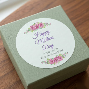 Adesivo Flor Personalizada Feliz Dia das Mães