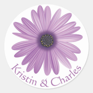 Adesivo Flor Personalizada Roxa Lavanda Margarida Flor