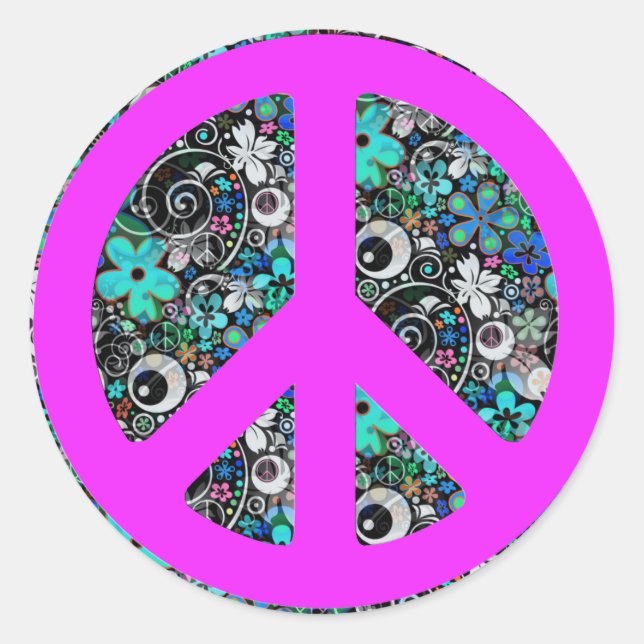 Adesivo Flor Power Peace II | rosa (Frente)