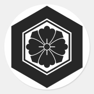 Adesivo Flor quadrada com Espadas em casco de tartaruga