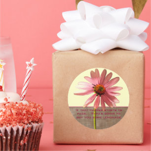 Adesivo Flor rosa de Cone - Se essa flor começar a desapar