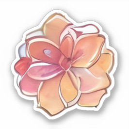 Adesivo Flor rosa e creme