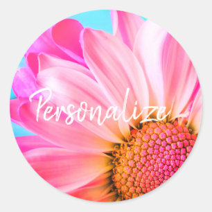 Adesivo Flor rosa-margarida floral fofo