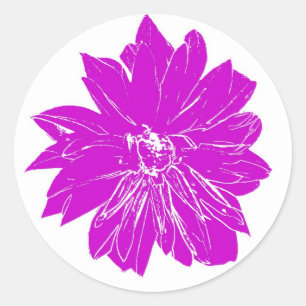Adesivo Flor roxa grande