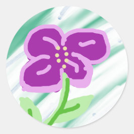 Adesivo Flor Roxo-Cujo