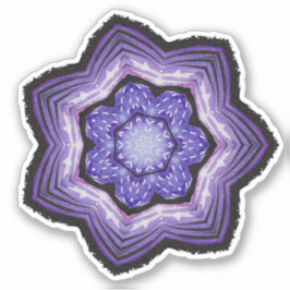 Adesivo Flor Roxo Linda Abstrato Art