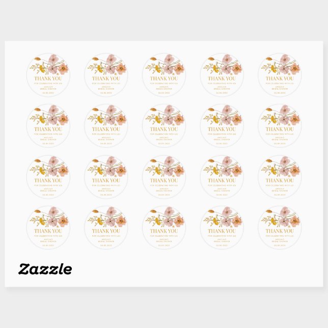 Adesivo Flor Selvagem Branca Obrigado Vinheiros (Folha)