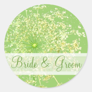 Adesivo Flor Selvagem Elegante com Vinhetas de Casamento d