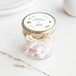 Adesivo Flor silvestre floral elegante minimalista salvar 