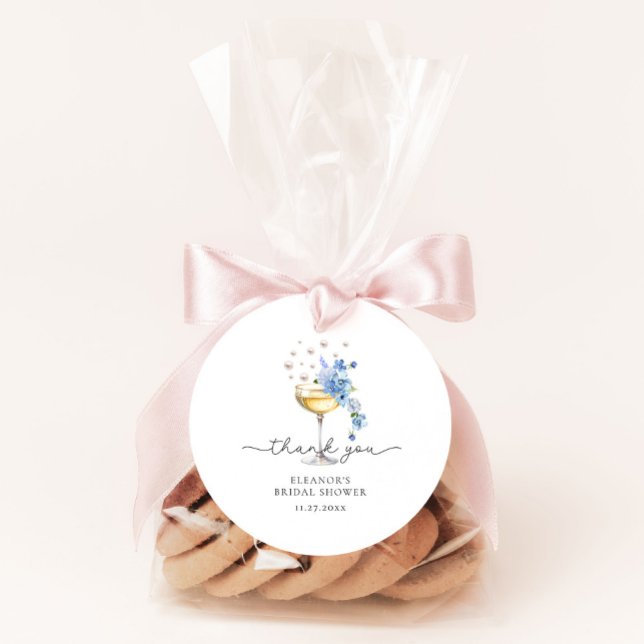 Adesivo Flor Silvestre Pérolas Prosecco Obrigada Chá de No (Criador carregado)