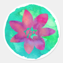 Adesivo Flor Tropical de Multicores Roxo