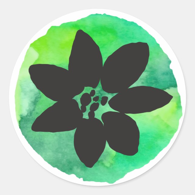 Adesivo Flor Tropical Verde (Frente)