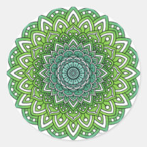 Flor Verde Espimentada Mandala
