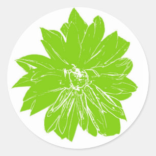 Adesivo Flor verde-maçã grande