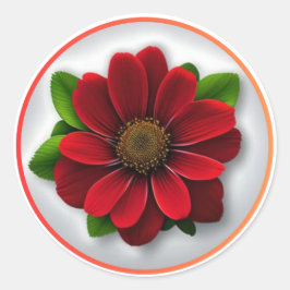 Adesivo Flor Vermelho bonito nº 1