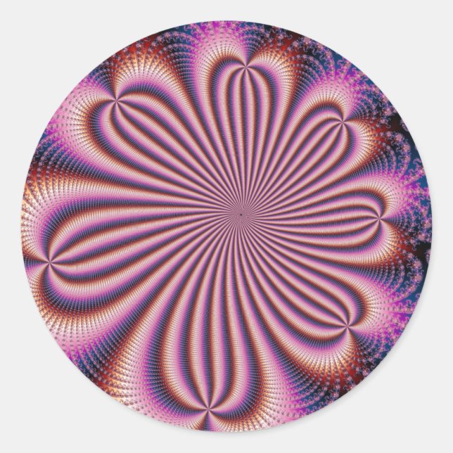 Adesivo Flor - Vinheta Fractal (Frente)