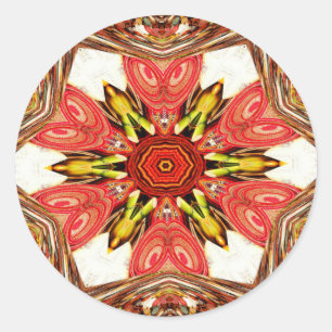 Adesivo Flora de rabisco colorida coração estrela sem cost