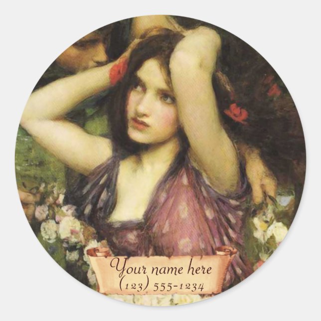 Adesivo "Flora e os Zephyrs" Pré-Raphaelite (Frente)