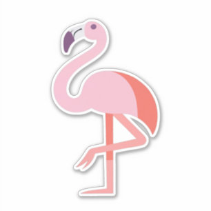 Adesivo Flora Flamingo Classk Round Sticker