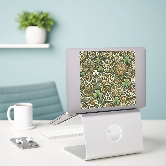 Adesivo Floração Celta (Laptop na mesa)