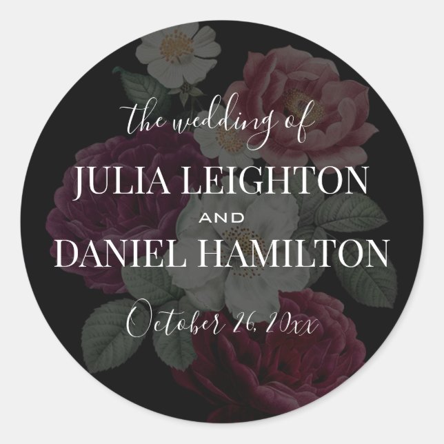 Adesivo Florais escuros (Frente)