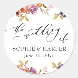 Adesivo Florais Pintados, Caligrafia De Luxo O Casamento D