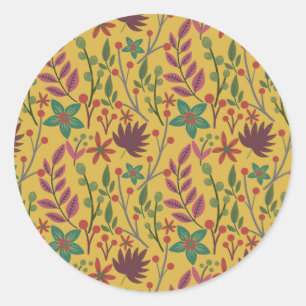Adesivo Florais, sem costura, flores amarelas