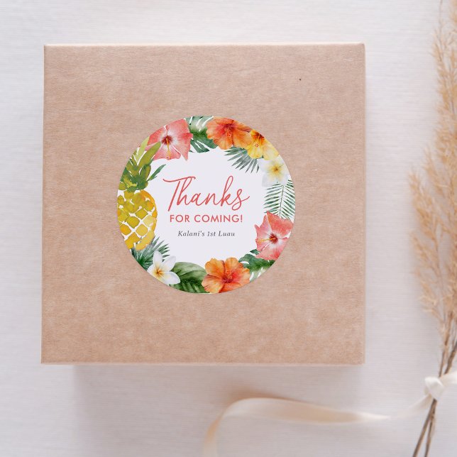 Adesivo Floral 1rua Luau Aniversário (Criador carregado)