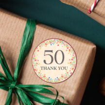 Floral 50º aniversário Obrigados de 50 anos Flores