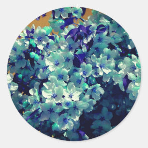 Adesivo Floral abstrato Azul