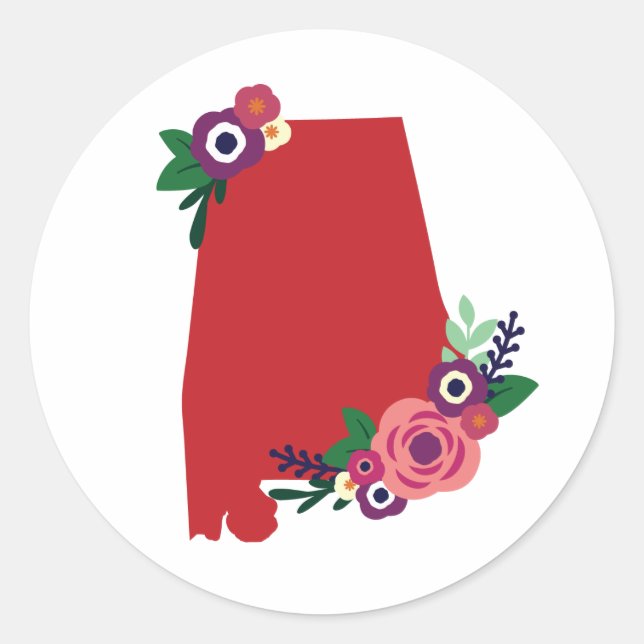 Adesivo Floral Alabama Sticker (Frente)