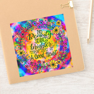 Adesivo Floral alegre Um bom coração Bonito