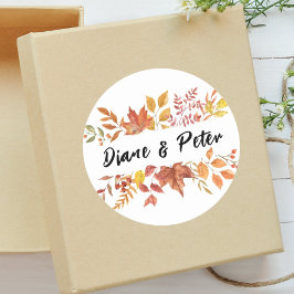 Adesivo Floral Aquarela Moderna Personalizada para Casamen